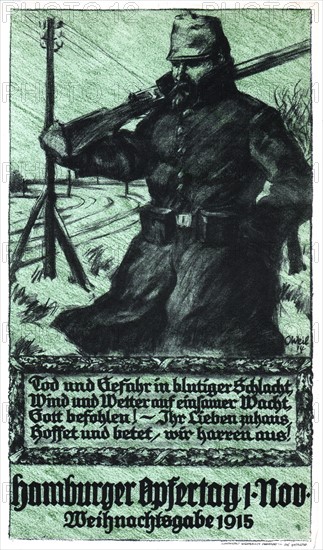 Guerre de 1914-1918. Affiche de propagande.