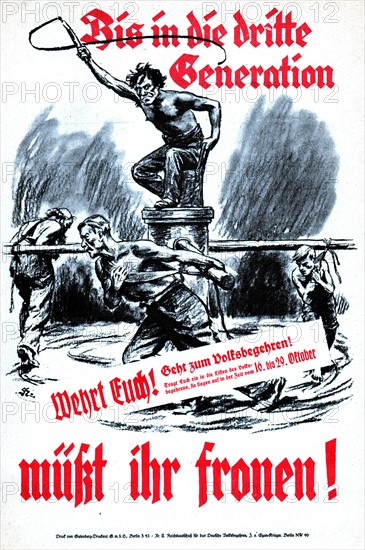 Propaganda poster against the Treaty of Versailles concerning reparations