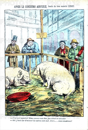 After the agriculture competition./Caricature by Lemot