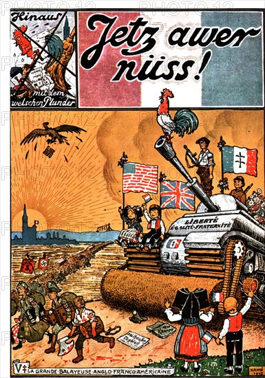 Affiche de Hansi célébrant la victoire des alliés