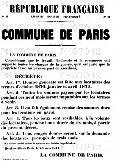 Official decree of the Commune