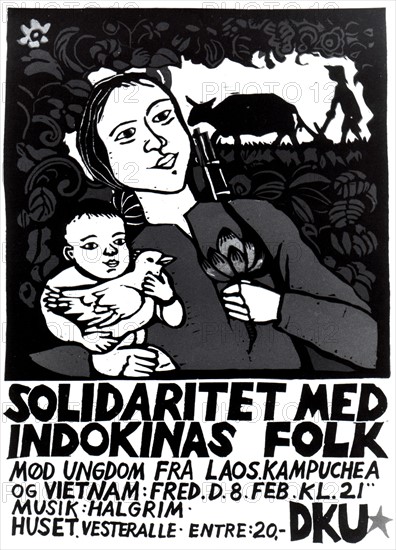 Affiche de propagande : Solidarité avec le peuple indochinois