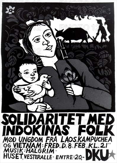 Propaganda poster: Solidarity with the Indochinese people