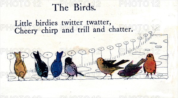 Rhymes par Olive Beaupre Miller, "Sunny rhymes for happy children", "the birds"
