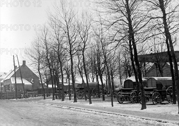 A visit to the front.  A supply depot in Noeux-les-Mines