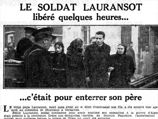 Article on Emile Lauransot, a draft resister