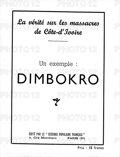 Fascicule édité par le Secours populaire français : "La vérité sur les massacres en Côte d'Ivoire"