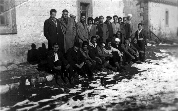 Bossuet internment camp.  Group of prisoners.