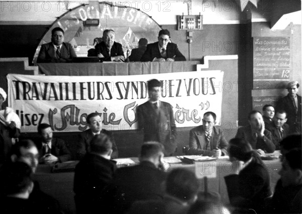 Oran.  Congress of the l'Union départementale des sydicats C.G.T (Departmental C.G.T. Trade Union Federation)