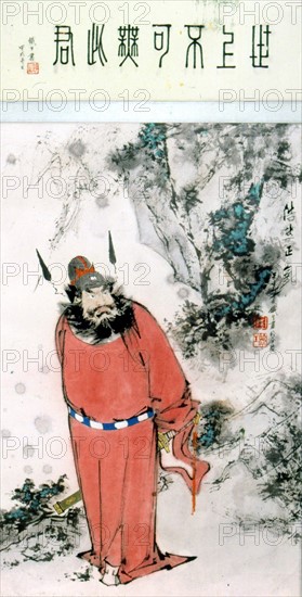 Peinture traditionnelle chinoise -  Zhong Kui, le dieu qui capture le fantôme