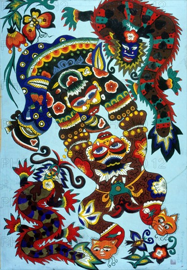 Chinese peasant's painting