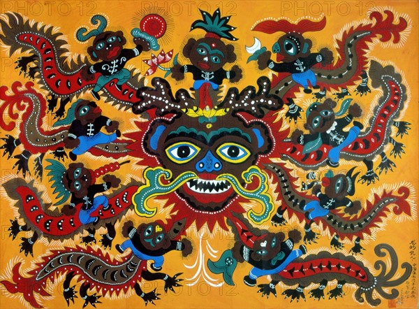 Chinese peasant's painting