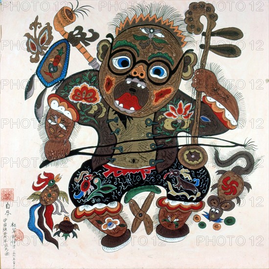 Chinese peasant's painting