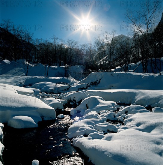 Snowy  landscape, China