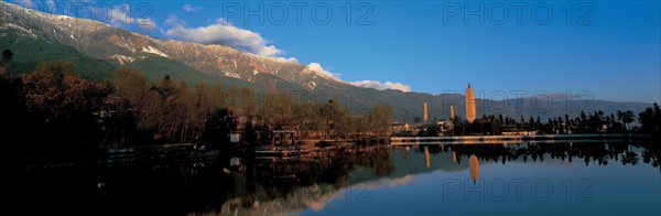 Les trois pagodes de Dali, province du Yunnan, Chine