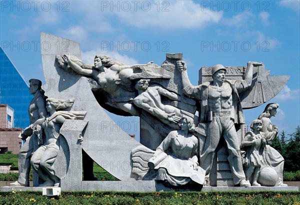 Statues in park, Shanghai, China