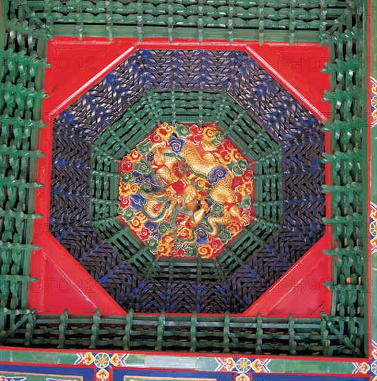 Basketwork, floral pattern, China