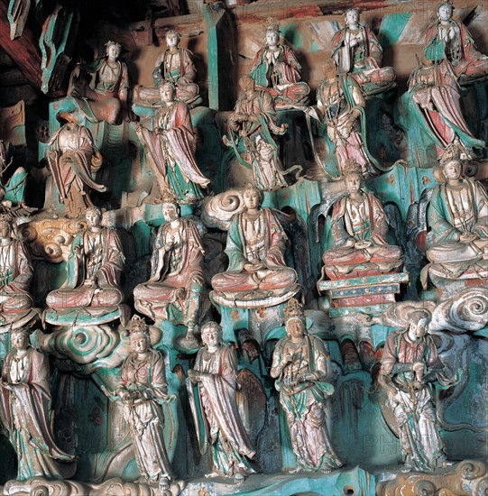 Salle aux dix mille Bouddhas, ShuangLin Temple, Pingyao, ShanXi province, Chine