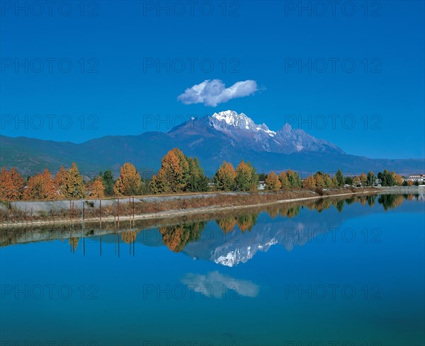 Lijiang, montagne Yulong récouverte de neige, province du Yunnan, Chine