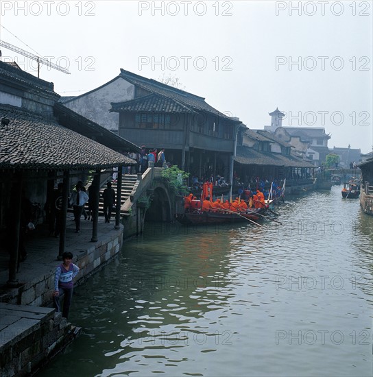 Village sur l'eau, Wuzhen, province du Zhejiang, Chine