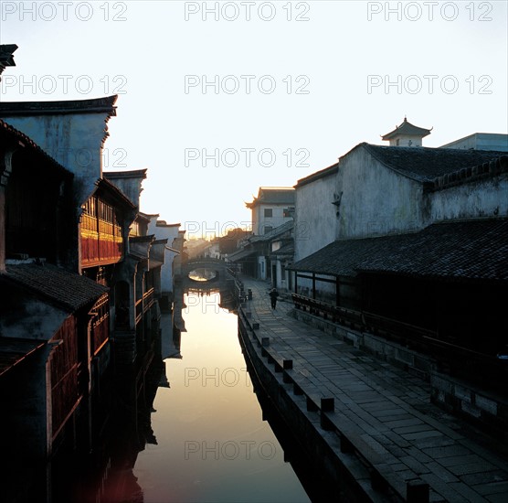 Village sur l'eau, Wuzhen, Zhejiang Province, Chine