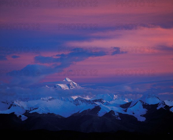 Mont Qomolangma, Tibet, Chine