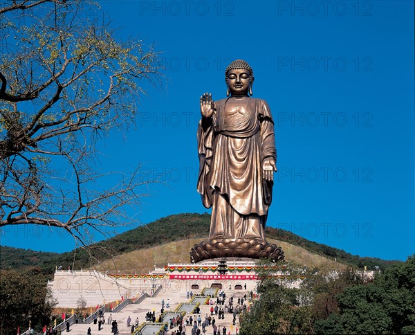 Statue de Bouddha, près du Mont Lingshan, Wuxi, province du Jiangsu, Chine