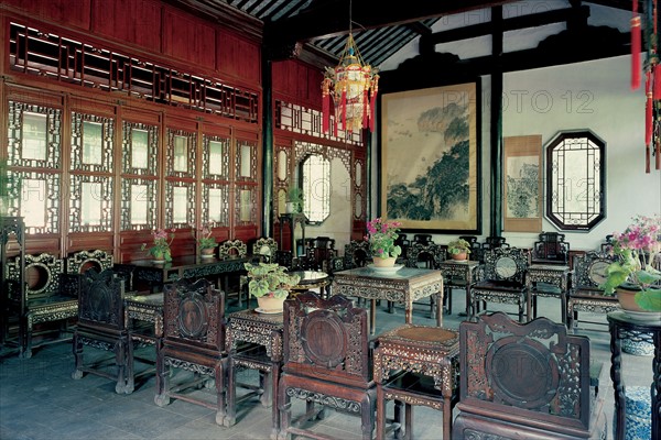 Jardin Zhanyuan, Hall Jingmiao, Nianjing, province du Jiangsu, Chine