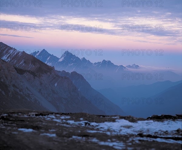 Le Mont Xuebaoding, Chine