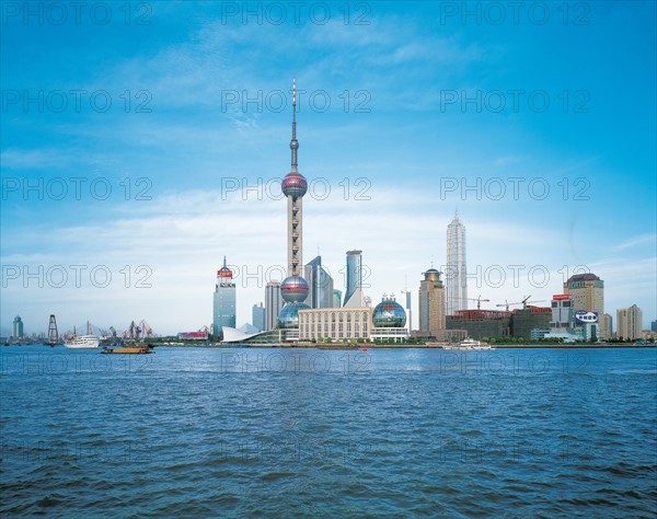 Oriental Bright Phearl Tower in Outer Bar of Shanghai, China