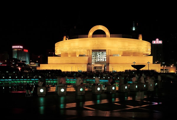 Illuminated building, China