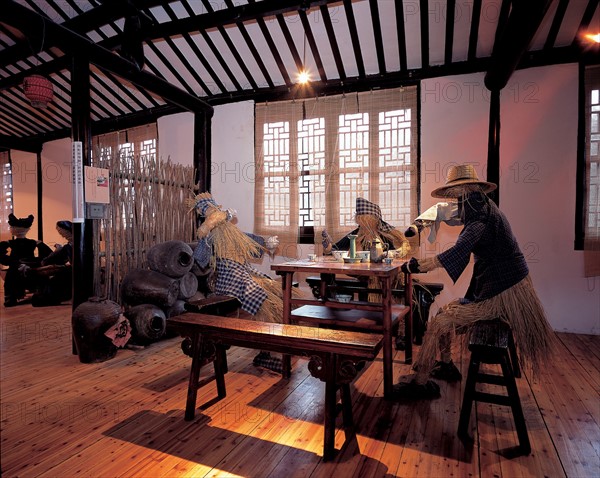 Intérieur de maison traditionnelle, Chine