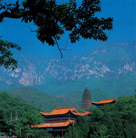 Pagode dans la province du Henan, Chine