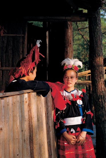 Jeunes filles de nationalité Yao, Chine