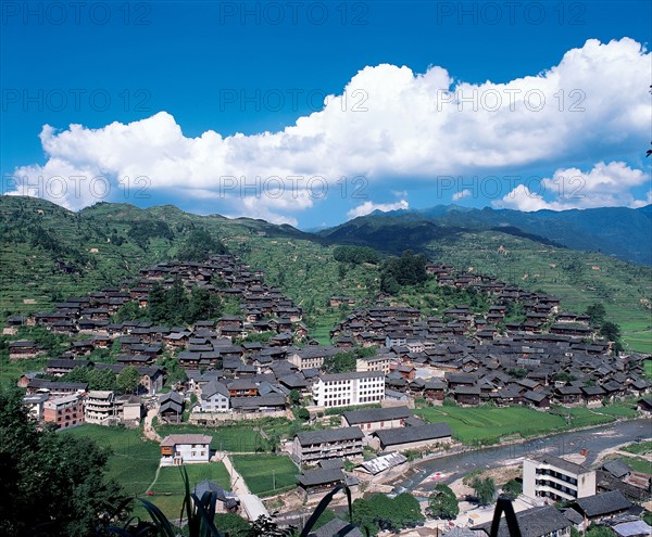 Village miao, province de Guizhou, Chine