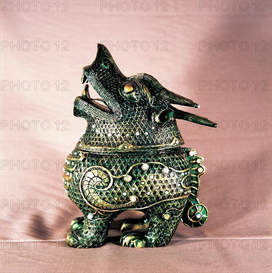 Objet en bambou peint, Chine