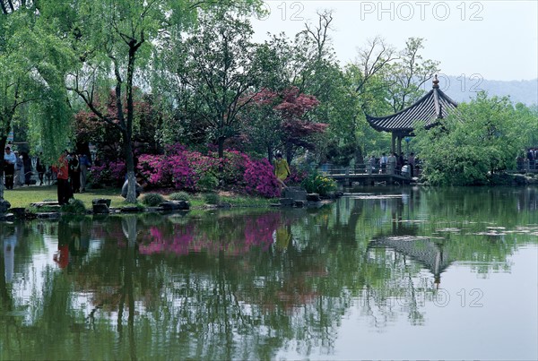 Îlot sur le Lac de l'Ouest d'Hangzhou, province du Zhejiang, Chine