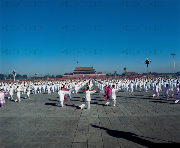 Démonstration de tai chi chuan, Chine