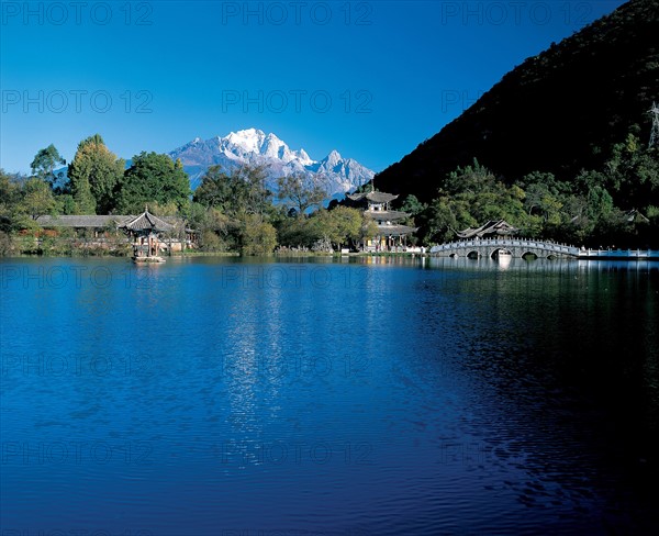 Lac à Lijiang, province du Yunnan, Chine