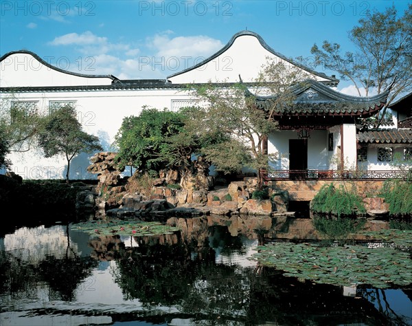 Maison au bord d'un lac, Chine