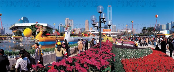 Marché aux fleurs, Chine