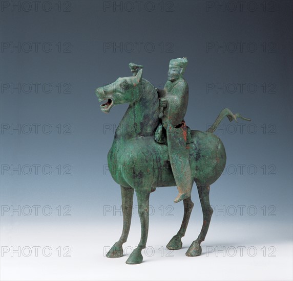 Bronze official on horseback