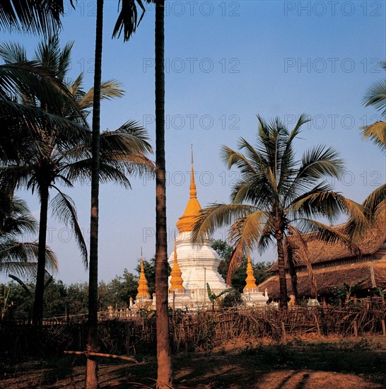 White pagoda in Xishuangbanna, Yunnan,China