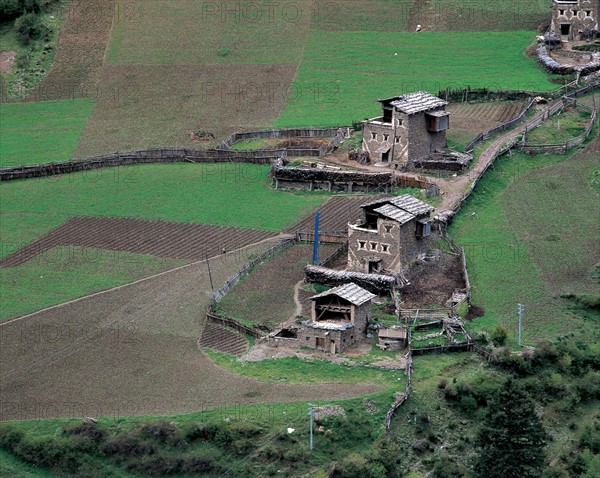 Tibetan dwelling in Aba, Sichuan, China