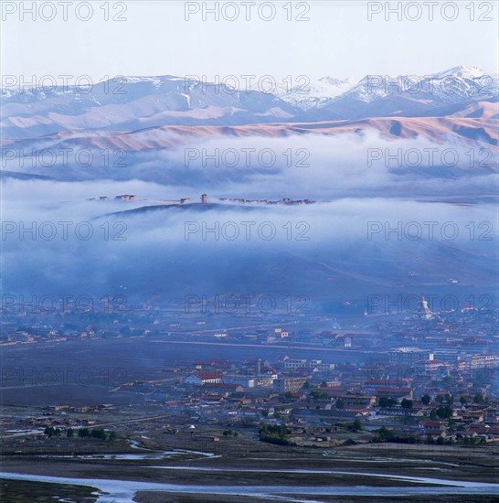 A town of Maerkang in Sichuan, China
