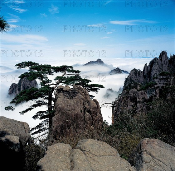 Shixin Peak of Huangshan Mountains, Anhui, China