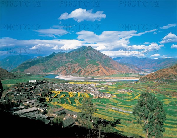 First Bend on Yangtse River in Shigu town,Lijiang, Yunnan, China