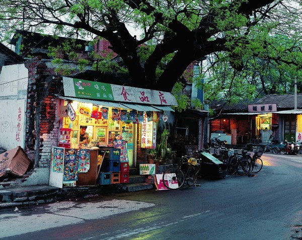 A grocery shop in a hutong of Beijing, China