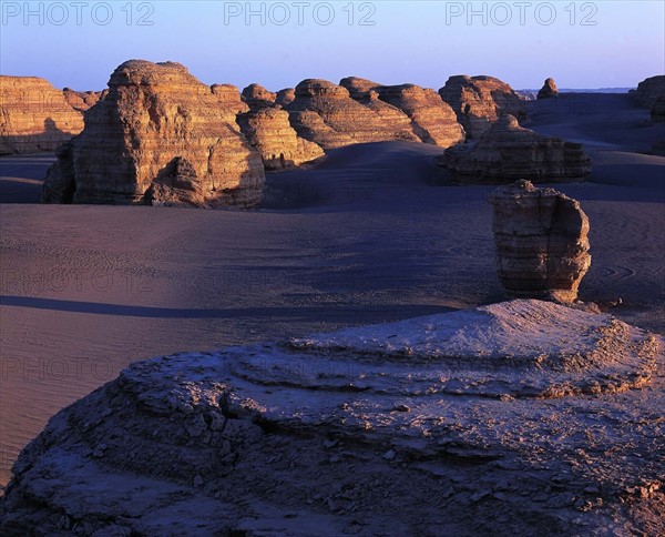 The “Devil City” desert of Gobi, Dunhuang, Gansu Province, China