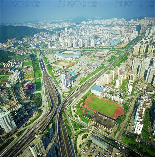 The citycape of Futian District,Shenzhen,China